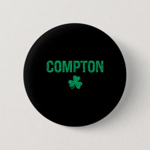 Bóton Redondo 5.08cm Compton Irish Shamrock Dia de São Patrício