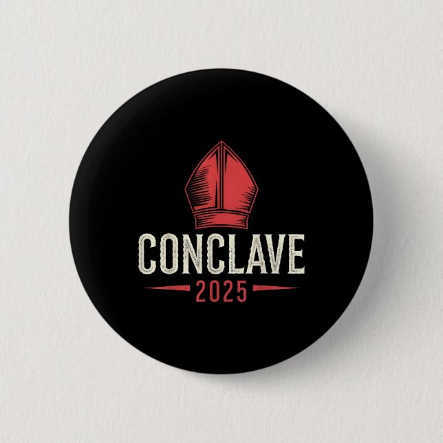 Bóton Redondo 5.08cm Conclave Papal 2025 (Frente)
