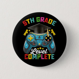 Bóton Redondo 5.08cm Concluído o Nível da 5ª Série Graduação Jogos Game
