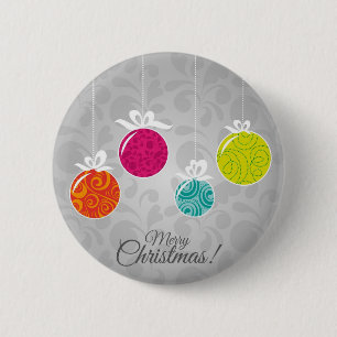 Bóton Redondo 5.08cm Condecorações bonitas e coloridas de Natal
