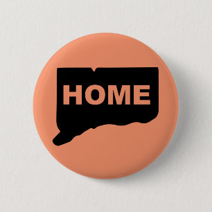Bóton Redondo 5.08cm Conecticut Casa Longe do Estado Botão Badge Pin
