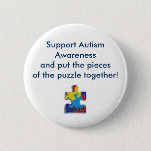 Bóton Redondo 5.08cm confunda a parte, autismo t psto Awarenessand do