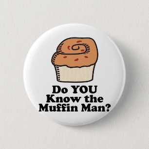 Bóton Redondo 5.08cm conheça o homem do muffin