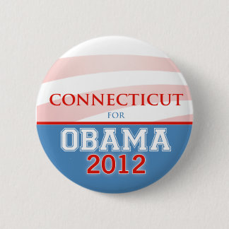 Bóton Redondo 5.08cm CONNECTICUT para Obama 2012