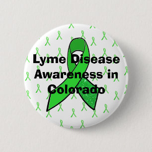 Bóton Redondo 5.08cm Consciência da Doença de Lyme no Botão Colorado