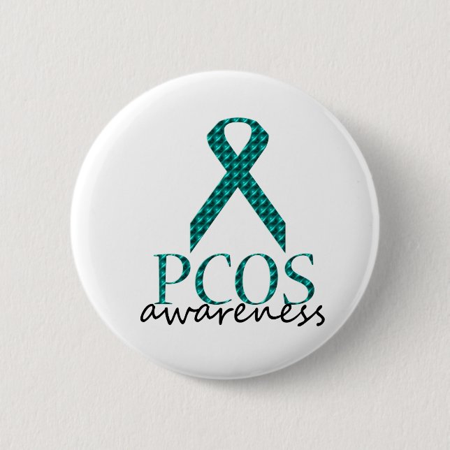 Bóton Redondo 5.08cm Consciência de PCOS (Frente)