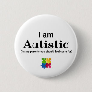 Bóton Redondo 5.08cm Consciência Divertida do Autismo   TEA