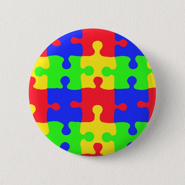 Bóton Redondo 5.08cm Consciência do autismo (Frente)