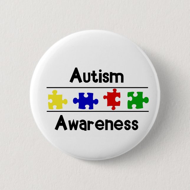 Bóton Redondo 5.08cm Consciência do autismo (Frente)