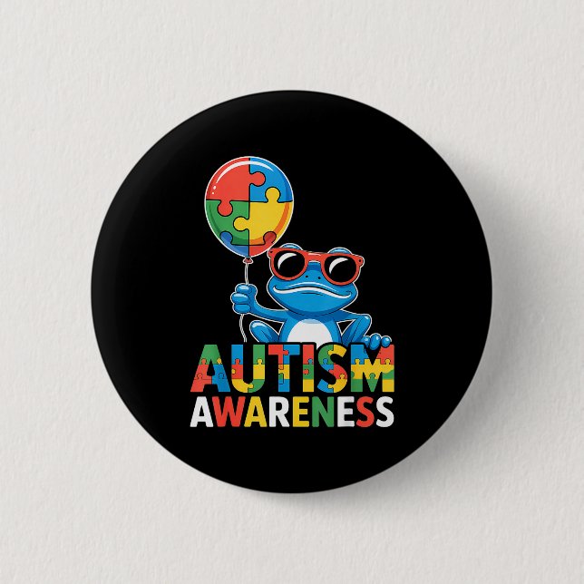 Bóton Redondo 5.08cm Consciência do autismo (Frente)
