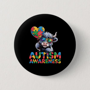 Bóton Redondo 5.08cm Consciência do autismo autista 