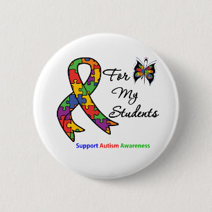 Bóton Redondo 5.08cm Consciência do autismo para meus estudantes