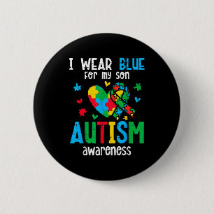 Bóton Redondo 5.08cm Consciência do autismo use azul pelo filho autismo