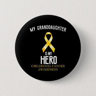 Bóton Redondo 5.08cm Consciência do cancer infantil Minha neta é minha