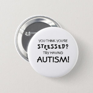 Bóton Redondo 5.08cm Consciência engraçada   ASD do autismo