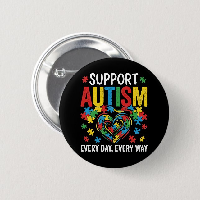 Bóton Redondo 5.08cm Conscientização do autismo (Frente & Verso)