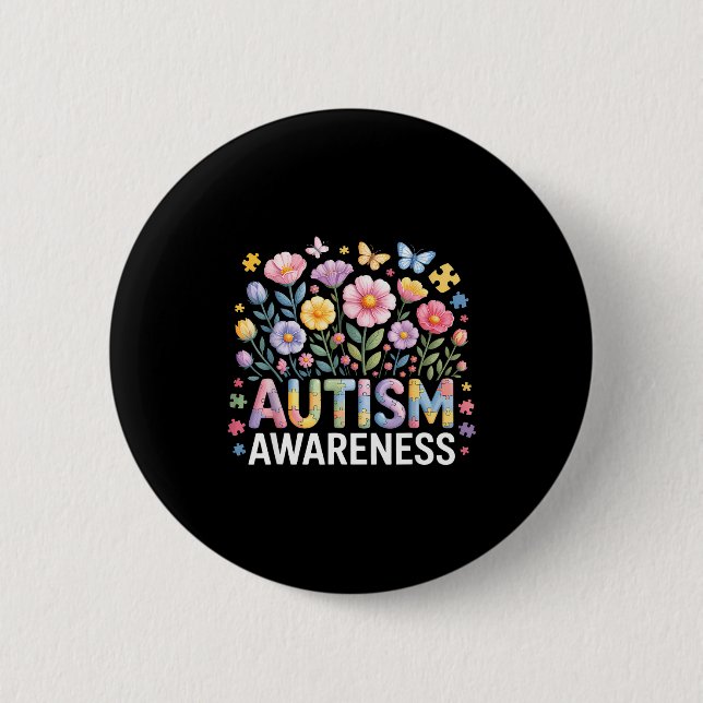 Bóton Redondo 5.08cm Conscientização sobre autismo  (Frente)