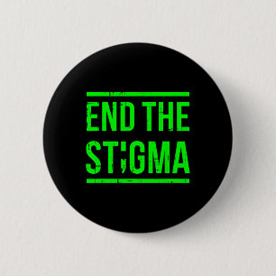 Bóton Redondo 5.08cm Conselheiro do Guerreiro Stigma Mental Health Awar