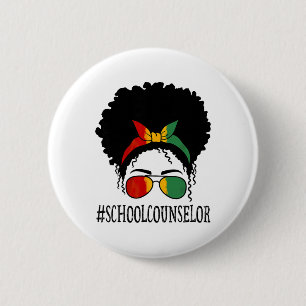 Bóton Redondo 5.08cm Conselheiro Escolar Mulheres Africanas Coque Desar