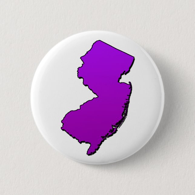 Bóton Redondo 5.08cm Contorno Roxo de Nova Jersey (Frente)
