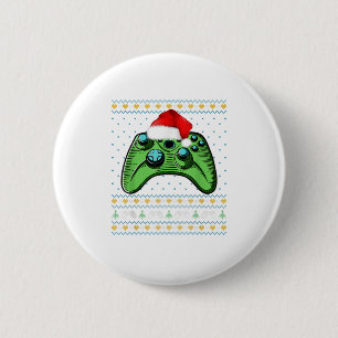 Bóton Redondo 5.08cm Controlador de Jogo de Vídeo de Natal Feio Ch