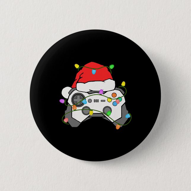 Bóton Redondo 5.08cm Controle de Natal para Jogadores de Video Game Cha (Frente)
