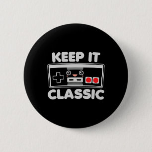 Bóton Redondo 5.08cm Controle de Video Game Keep It Clic Humor 80s Retr