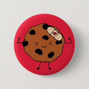 Bóton Redondo 5.08cm Cookie Duro Espero Que Você Se Sinta Mais Engraçad