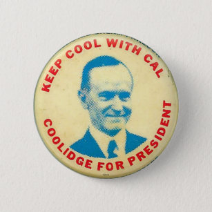 Bóton Redondo 5.08cm Coolidge para Presidente - Botão