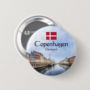 Bóton Redondo 5.08cm Copenhagen Nyhavn