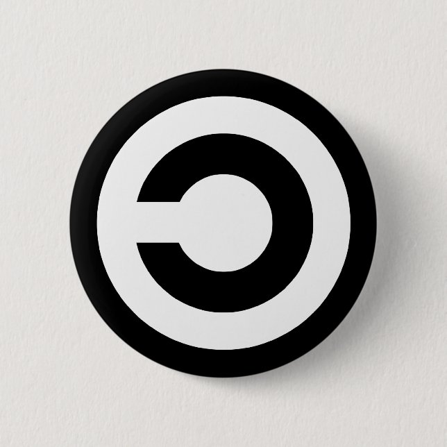 Bóton Redondo 5.08cm Copyleft - a informação quer estar livre (Frente)