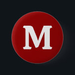 Bóton Redondo 5.08cm Cor Sólido Vermelho da Apple, Amarra Escura<br><div class="desc">Cor Vermelha Sólida Vermelha da Apple Dark Candy Cor moderna.</div>