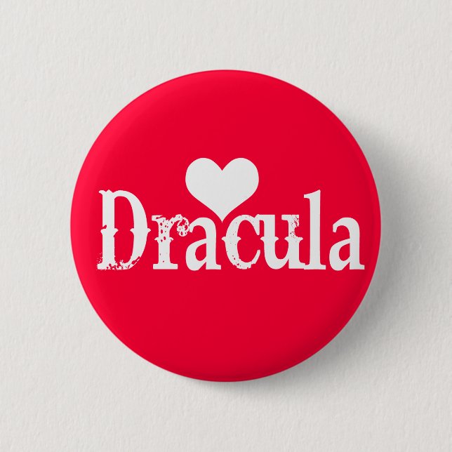 Bóton Redondo 5.08cm Coração (amor) Dracula (Frente)