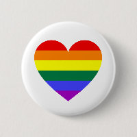 Coração arco-íris Orgulho gay LGBT