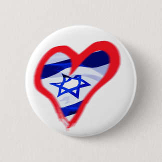Bóton Redondo 5.08cm Coração de Luv Israel