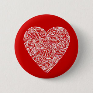 Bóton Redondo 5.08cm Coração de Scribbleprint