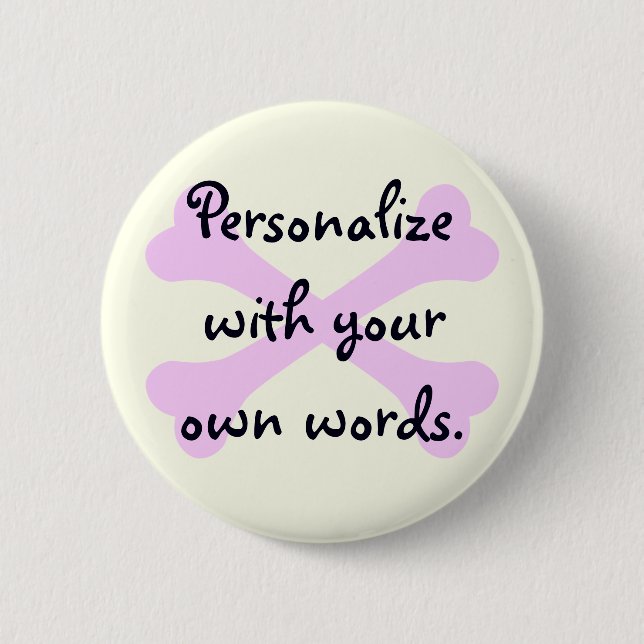 Bóton Redondo 5.08cm Coração e Crossbones (Frente)