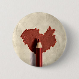 Bóton Redondo 5.08cm Coração Escrevado