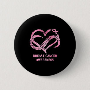 Bóton Redondo 5.08cm Coração Rosa Esperança Ama Consciência do Cancer d