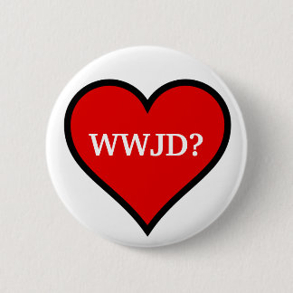 Bóton Redondo 5.08cm Coração WWJD