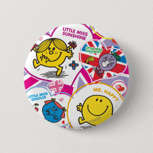 Bóton Redondo 5.08cm Corações BRITÂNICOS