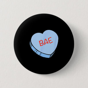 Bóton Redondo 5.08cm Corações de Conversa do Dia dos Namorados “bae”