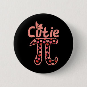 Bóton Redondo 5.08cm Corações de Pizza Cutie Símbolo de Pi Day Bonito G