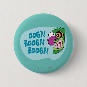 Bóton Redondo 5.08cm Coragem ao Cachorro Ooga Booga Booga!