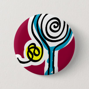 Bóton Redondo 5.08cm Corda Espiral Colorida Tênis