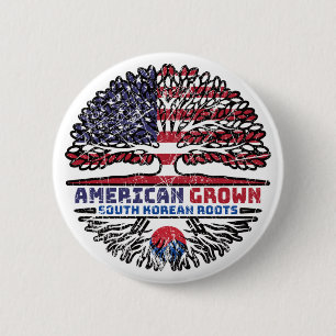 Bóton Redondo 5.08cm Coreia do Sul Coreia do Sul EUA EUA EUA EUA