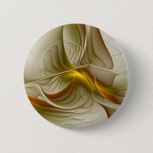 Bóton Redondo 5.08cm Cores de Metais Preciosos, Arte Abstrata Fractal
