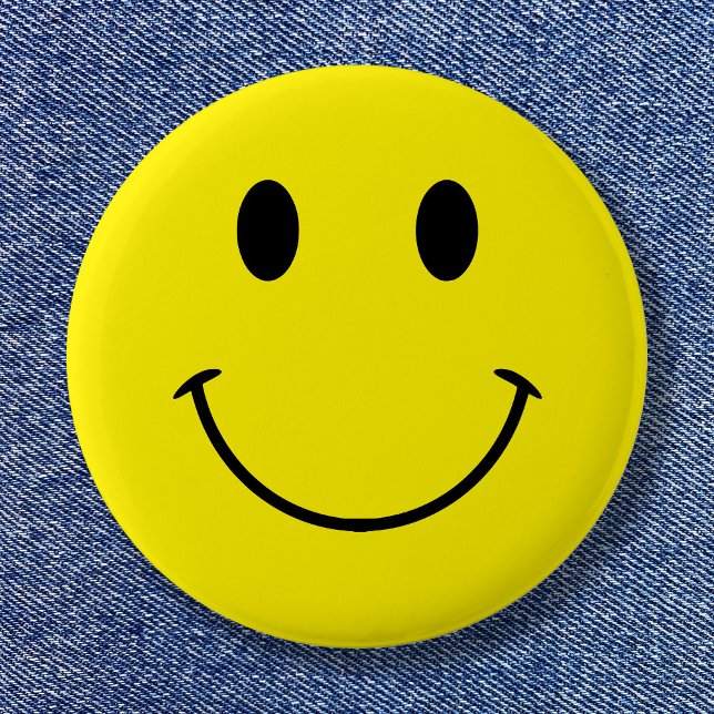 Bóton Redondo 5.08cm Cores Personalizadas Sorriso Fofo Retrô (Custom Colors Cute Retro Smile Button)