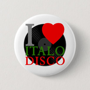 Bóton Redondo 5.08cm Corey Tiger 80s Retro Eu Amo Italo Disco Pin