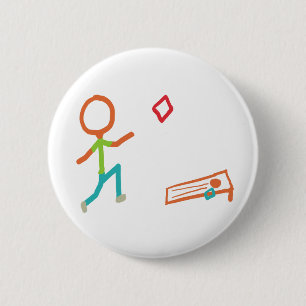 Bóton Redondo 5.08cm Cornhole Stickman